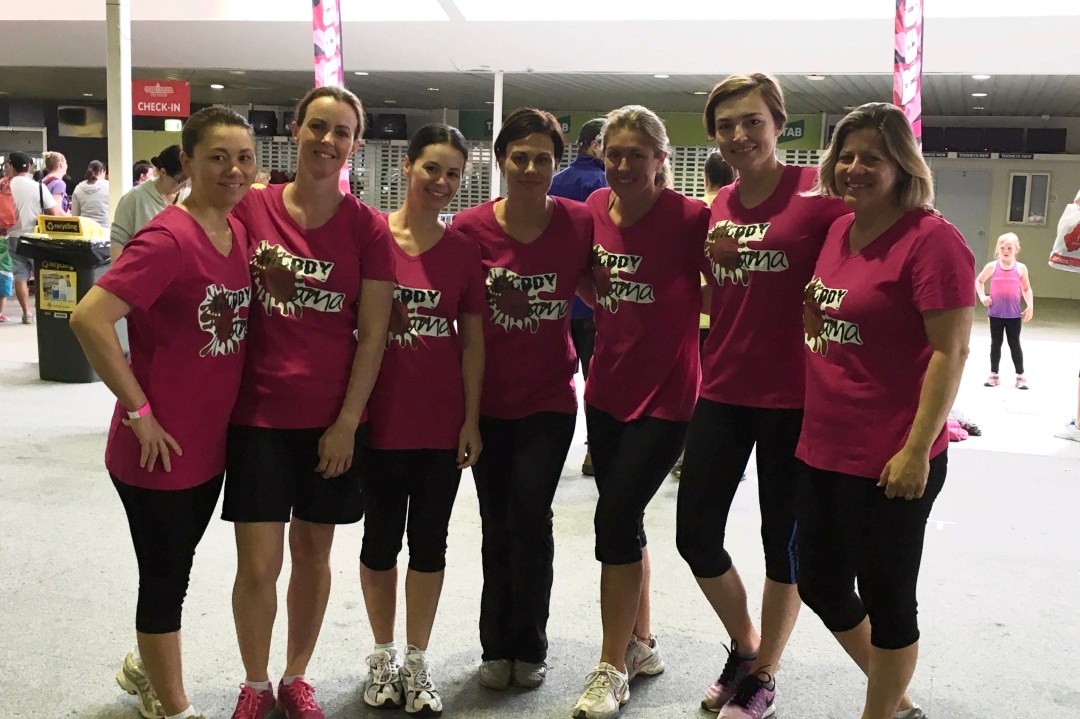 The #MuddyMAMAs - (left to right): MayLin, Kate, Michele, Renae, Karen, Katie and Toni.