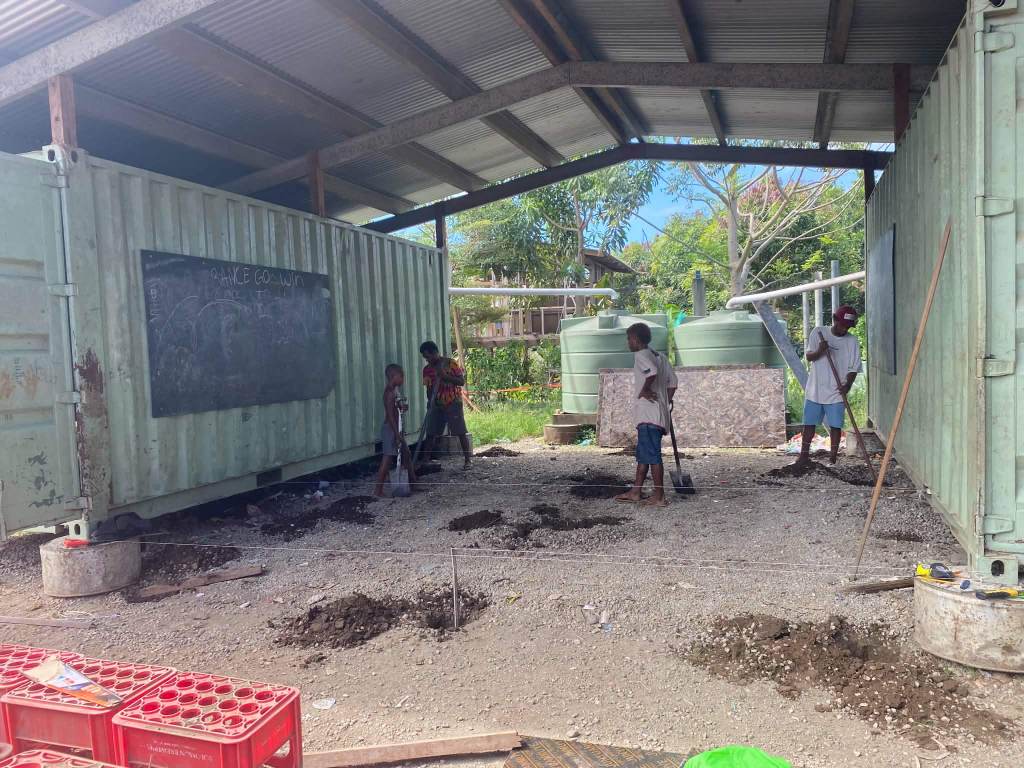 Burns Creek Learning Space, under construction